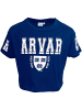 Sun City T-Shirt Harvard University Crop Top in Dunkelblau