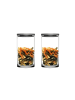 Pasabahce Pasabahce Vorratsgläser 2er Set  transparentem Design, 730ml, in Grau