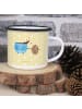 Mr. & Mrs. Panda Emaille Becher Kaffee Bohne ohne Spruch in Gelb Pastell