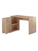 KADIMA DESIGN Schreibtisch mit Regal-Platte, integriertes Regal, drehbares Design in Beige