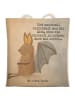 Mr. & Mrs. Panda Schultertasche Fledermaus Sitzen Design mit Spruch in Weiß