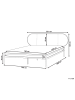 Beliani Doppelbett BOULIN in Schwarz/Braun - (W) 221 x (H) 103 x (L) 208 cm