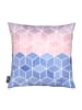 Juniqe Kissen "Rose Quartz and Serenity Cubes" in Blau & Rosa