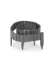 relaxdays Beeteinfassung in Dunkelgrau – (B)200 x (H)10 cm