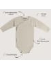 Sämann Baby Wickelbody aus 100% Bio-Baumwolle langarm gerippt Oat Milk