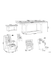 Beliani 13-tlg Gartentisch Set JAVA PREMIUM in Braun/Grau