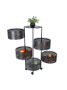 relaxdays Küchenwagen in Schwarz - (H)90 x Ø 34 cm