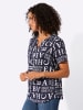 WITT WEIDEN Druckbluse in marine-ecru-bedruckt