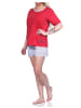 NORMANN Shorty Pyjama kurzarm Schlafanzug Streifen - 74345 in rot