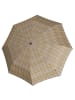 Knirps T.200 M Duomatic - Taschenschirm Regenschirm (bordeaux) in check beige