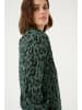 Kaffe Langarm-Bluse KAluna Regular fit in Green/Black Graphic Print
