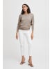 b.young Feinstrick Pullover Langarm Stretch Shirt BYPIMBA in Beige