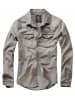 Brandit Hemd "Riley Denim Shirt Long Sleeve" in Grau