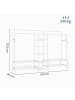 SONGMICS Kleiderständer Pataye in Weiß - (B)195 x (H)172.8 x (T)45 cm