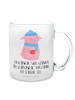 Mr. & Mrs. Panda Teebecher Schweinchen Glühwein mit Spruch in Transparent