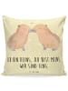 Mr. & Mrs. Panda Sofakissen Capybara Liebe mit Spruch in Gelb Pastell