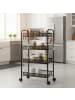 relaxdays Rollwagen in Schwarz - (B)44,5 x (H)84 x (T)26 cm