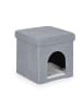 relaxdays Katzenhöhle in Hellgrau - (B)37 x (H)38,5 x (T)37 cm