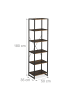 relaxdays Standregal in Schwarz/ Braun - (B)50 x (H)180 x (T)35 cm