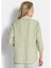 GOLDNER Viskosebluse mit filigranem Muster in salbei