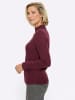Sieh an! Langarm-Pullover in bordeaux