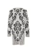 faina Damen Strickjacke in Wollweiss Schwarz