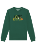 wat? Apparel Sweatshirt Happy Camper in Bottle Green