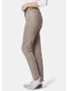 GOLDNER Damen Jeans Slim Fit LOUISA mit Stretch-Anteil in taupe
