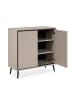 CALICOSY Kommode ARONA in Taupe / Schwarz - (W) 90  x (H) 90  x (L) 38  cm