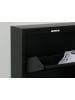 dynamic24 Schuhschrank Pisa 6 Klappen (B)100 x (H)106 x (T)16cm in Schwarz