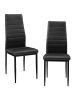 en.casa Esszimmerstuhl 2er Set in Schwarz (H)96cm (B)43cm (T)52cm