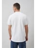 BLEND Polo Shirt Übergrößen Kurzarm Hemd aus Baumwolle in Weiß