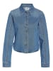 Noisy may Klassisches Jeanshemd Kentkragen Knopfverschluss in Blau-3