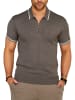 SOUL STAR Poloshirt - S2VALKA Basic Kurzarm Polo Hemd Feinstrick in Dark Grey