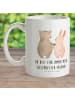 Mr. & Mrs. Panda Becher Bär und Hase Umarmen mit Spruch in Weiß