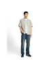 Tom Tailor Halbarmhemd in olive multicolor stripe