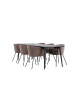 ebuy24 Essgruppe Ellis Schwarz 85 x 230 cm