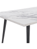 Beliani Esszimmertisch SANTIAGO in Weiß/Schwarz - (W) 80 x (H) 76 x (L) 160 cm