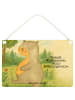 Mr. & Mrs. Panda Deko Schild Otter Bauch Design mit Spruch in Weiß