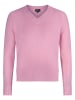CASH-MERE.CH Recycelter V-Ausschnitt Pullover in Rosa
