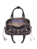 DuDu Woven Handtasche Leder 20.5 cm nero rosa