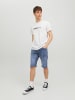 Jack & Jones Unifarbene Shorts Knopfleiste Eingrifftaschen in Blau