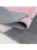 KADIMA DESIGN Teppich Kurzflor Geometrisch Polypropylen Wohnzimmer in Pink