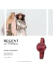Regent Analog-Armbanduhr Regent Metallarmband rot mittel (ca. 34mm)