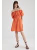 DeFacto Minikleid ELASTIC WAIST DRESS in Orange