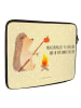 Mr. & Mrs. Panda Laptop Tasche Igel Grillen mit Spruch in Gelb Pastell