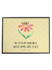 Mr. & Mrs. Panda Schreibtischmatte Hummel Blume mit Spruch in Gelb Pastell