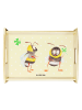 Mr. & Mrs. Panda Serviertablett Hummeln Kleeblatt ohne Spruch in Gelb Pastell