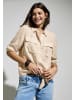 Cecil Bluse mit Knoten am Saum in Beige