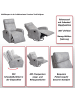 MCW Fernsehsessel A54 Premium, drehbar, Wippfunktion, Kunstleder grau